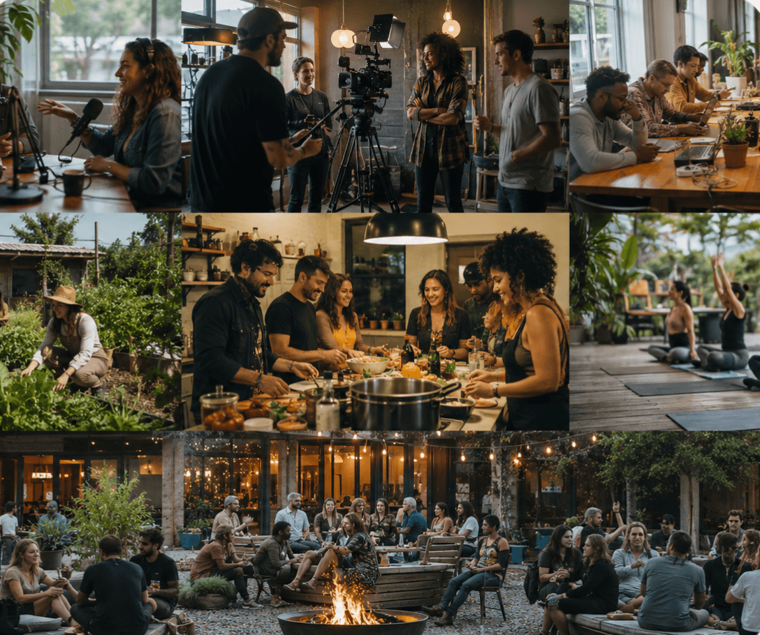 Creators, builders, families and practitioners at work — the founding cohort in motion.